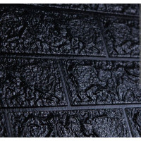 Самоклеюча декоративна 3D панель під чорну цеглу 700x770x3мм