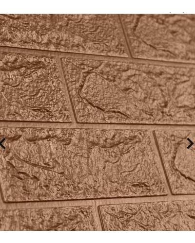 Самоклеющийся декоративный 3D панель кирпич под бронзу700x770x3мм