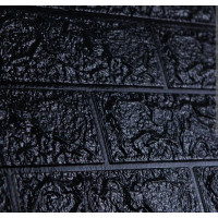 Самоклеющаяся декоративная 3D панель под черный кирпич 700x770x4мм