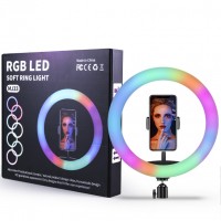 Кільцева LED селфі лампа30 СМ MJ30 RGB кольорова