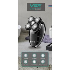 🟢 Водонепронецаемая электробритва VGR V-302 беспроводная c комплектом насадок