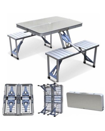 Раскладной стол и стулья Artist Hand Aluminum Folding Picnic Table with 4 Seats Portable Camping Table