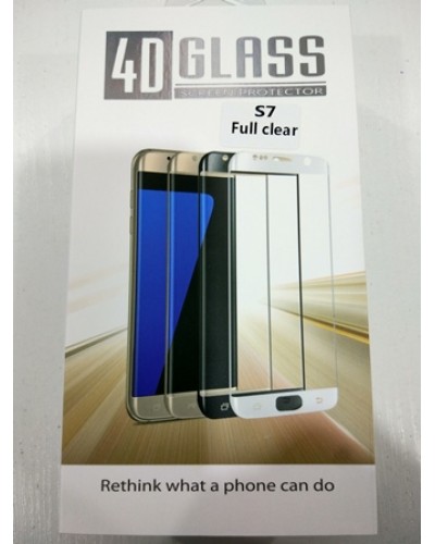 Панель передня 4D GLASS S7 (Full clear, white, black, gold, blue)