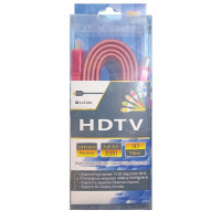 Кабель HDMI 3м плоский (красный, жёлтый, зелёный, синий)
