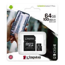 Карта памяти micro SDHC 64GB Kingston (class 10) (UHS-3) (С АДАПТЕРОМ)