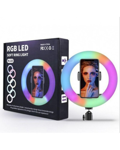 Кольцевая LED лампа RGB MJ20 (20см) (1 крепление) (управление на проводе) (1--20) // [204] (40 шт/ящ)