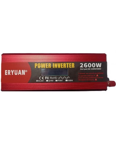 Перетворювач напруги з 12V→220V 2600W ЧИСТИЙ СИНУС LCD Z1A [40] (20 шт/ящ)