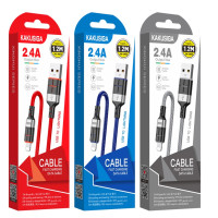 Кабель USB-Lightning(Apple) KAKUSIGA KSC-696 Singhui Series (аллюминий плетёный) 1.2м 2.4A