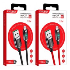 Кабель USB-Lightning(Apple) KAKU KSC-599 Save Series 1.2м 12W с дисплеем