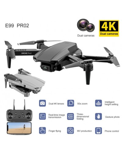 Квадрокоптер E99pro 4k (WIFI + 2 камери (вниз/вперед)) (36)