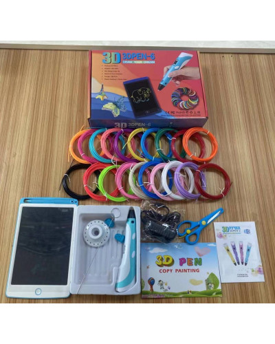 Ручка 3Dpen-6 + планшет для рисования (пластик - PLA высокой t°) // [309] (40 шт/ящ) #