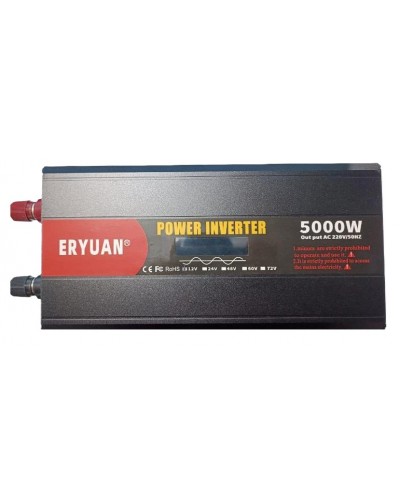 Перетворювач напруги з 12V→220V 5000W ЧИСТИЙ СИНУС LCD (6 шт/ящ)