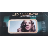 Зеркало прямоугольное с LED подсветкой на козырёк автомобиля с аккумулятором JX538/XR2177 [204] (60 шт/ящ)