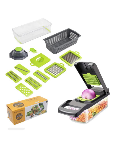 Овощерезка-измельчитель Найсер дайсер плюс Nicer Dicer Plus Vegetable cutter 223-1 (16 предм.) // [101] (24 шт/ящ)