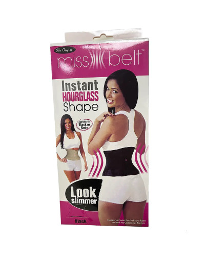 Пояс утягивающий Miss Belt 223-77 (S/M, L/XL) (Чёрный и бежевый) // [101] (100 шт/ящ)