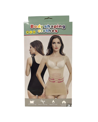 Майка утягивающая Body Shaper ABC679/223-73 (M, L, XL) (чёрный, бежевый) // [101] (200 шт/ящ)