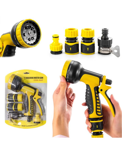 Насадка на шланг пистолет-распылитель (ЖЁЛТЫЙ БЛИСТЕР) (HIGH PRESSURE WASHING WATER GUN) WL707-2 // [101] (50 шт/ящ)
