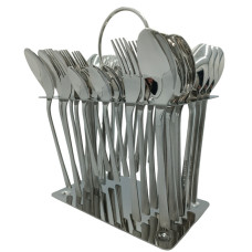 Набор столовых приборов CUTLERY SET CD-03 (Ложки, вилки) (12 персон/36 предм.) (Хром (рифление)) // [403] (12 шт/ящ)