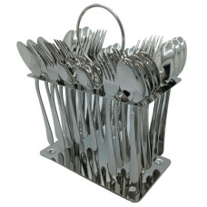 Набор столовых приборов CUTLERY SET CD-05 (Ложки, вилки) (12 персон/36 предм.) (Хром (рифление)) // [403] (12 шт/ящ)