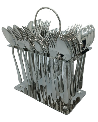 Набор столовых приборов CUTLERY SET CD-05 (Ложки, вилки) (12 персон/36 предм.) (Хром (рифление)) // [403] (12 шт/ящ)