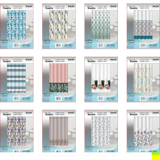 Занавеска-штора для душевой/ваны (180*180см) Shower curtain W-5 // [403] (48 шт/ящ)