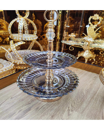 Піднос для фруктів та солодощів (2 яруси) Fruit tray 1603 // [4] (8 шт/ящ)