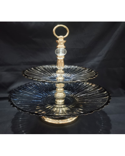 Піднос для фруктів та солодощів (2 яруси) Fruit tray 1606 // [4] (6 шт/ящ)