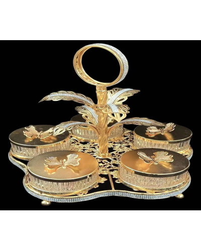 Піднос для фруктів та солодощів (4 тарілки з кришками) Fruit tray 1399-5 // [4] (6 шт/ящ)