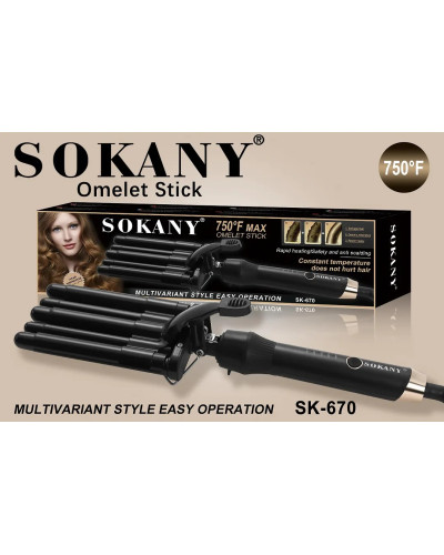Плойка SOKANY SK-670 (5 волн) // [101] (24 шт/ящ)