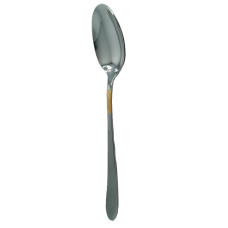 Ложки столовые комплект (6 шт) Cutlert set CD-22 (Хром (чистый) + Золото (полоски)) // [101] (100 шт/ящ)