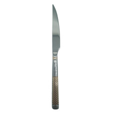 Ножи столовые комплект (6 шт) Cutlert set 433-3-М311 (Хром (узор) + Золото (рифление)) // [101] (120 шт/ящ)