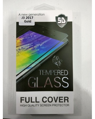 Панель передня 5D GLASS J3 2017 (White, black, gold)