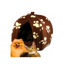 М'який будиночок для собак і кішок Pet Hut Brown 25см х 23см (50)