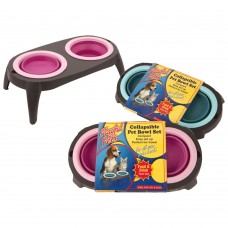 Миска двойная на складной подставке для собак и кошек Pet Bowl Set