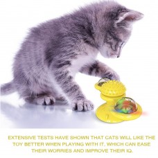 🟢 Вращайте игрушку для кошек ROTATE WINDMILL CAT ветряной мельницы с кошачьей мятой и светодиодным шаром (120)