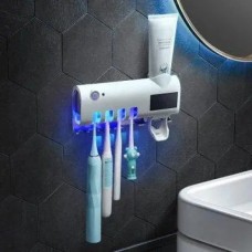 🟢 Стерилизатор для зубных щеток на 4 секции с дозатором Multi-function Toothbrush Sterilizer (UV стерилизатор)