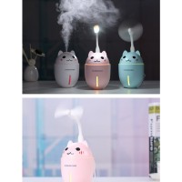 🟢 Увлажнитель воздуха Humidifier Ночник Котик 320 мл USB ультразвуковой