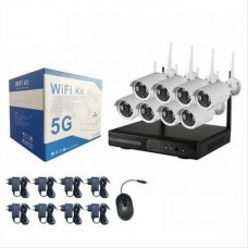 Комплект камер видеонаблюдения беспроводной 5g SX08-800 kit 1080p wifi 5G на 8 камер в наборе