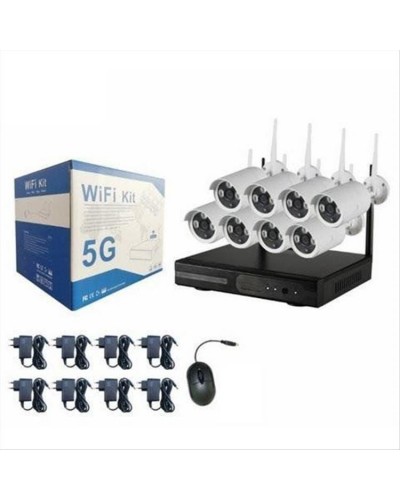 Комплект камер видеонаблюдения беспроводной 5g SX08-800 kit 1080p wifi 5G на 8 камер в наборе