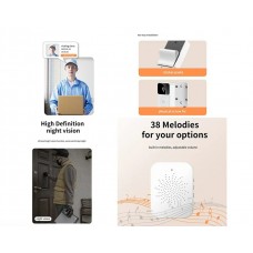 🟢 Домофон с камерой WiFi и датчиком движения Doorbell X9 / Умный дверной видеодомофон для дома