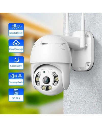 Умная поворотная IP-камера с панорамным обзором Wifi smart camera V360 PRO 1920*1080